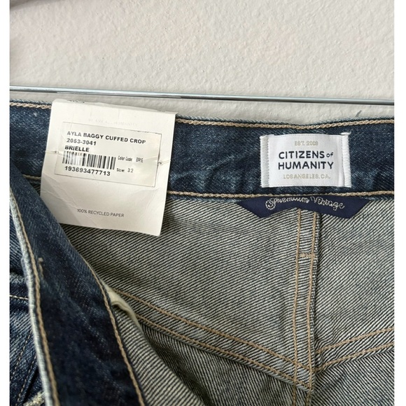 NWT Citizens of Humanity Ayla Baggy Crop Jeans in Brielle Wash - Picture 8 of 11